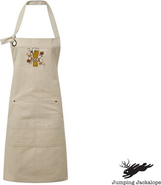 Beer Apron, Brewery Embroidered Premium Heavy Cotton Canvas Apron With Pocket