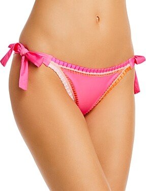 Crochet Trim Side Tie Bikini Bottoms - 100% Exclusive