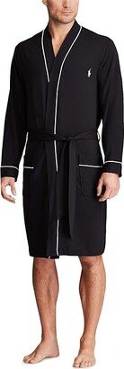 Mini Terry Kimono Robe (Polo Black/White Piping/Pony Player) Men's Robe