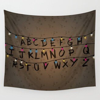 Christmas bulbs alphabet Wall Tapestry