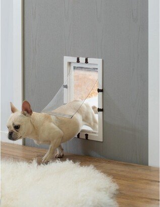 Plastic Pet Door with Soft Window Flap for Interior or Exterior