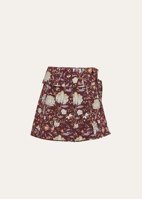 Dimi Floral Silk Mini Skirt