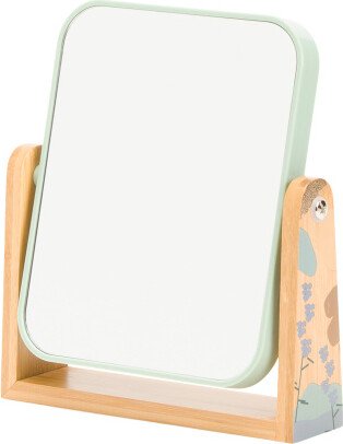 TJMAXX 8In Rectangle Mirror With Engraved Bamboo Base For Women