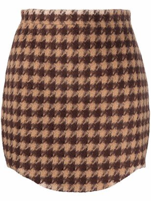 Kalmanovich Houndstooth Mini Skirt