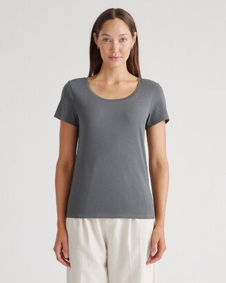 Cotton Modal Scoop Neck T-Shirt