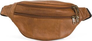 Leather Top Grain Belt Bag for Women