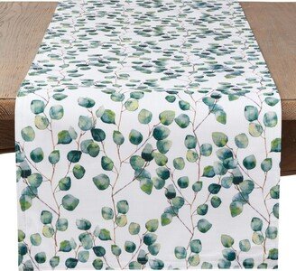 Saro Lifestyle Eucalyptus Leaf Long Table Runner