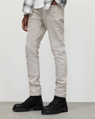 Rex Slim Fit Overdyed Denim Jeans - Cool Grey