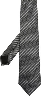 Abstract-Print Silk Tie