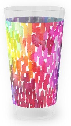 Outdoor Pint Glasses: Watercolor Marks - Multi Outdoor Pint Glass, Multicolor