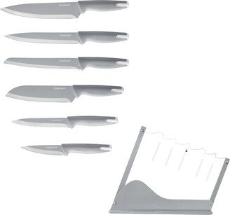 7-Pc. Colored Cap Cutlery Set - Grey White