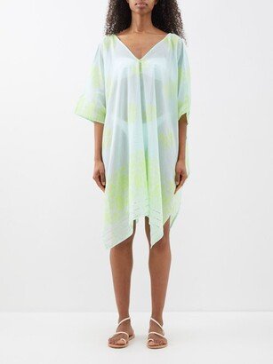 V-neck Dhaka-print Cotton Kaftan