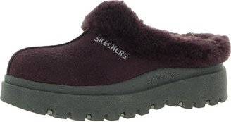 Shindigs-Fortress Womens Suede Faux Fur Lined Clogs