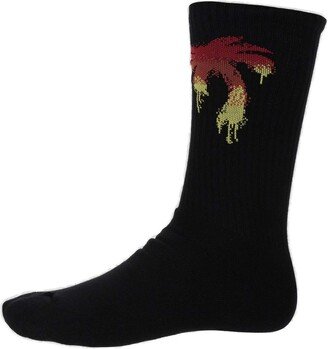 Palm Motif Printed Socks