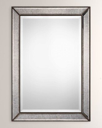 Textured Surface Mirror with Metallic Silver Finish