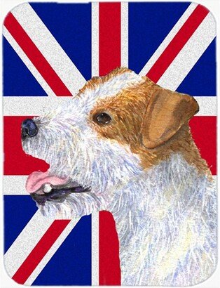 SS4946LCB Jack Russell Terrier With English Union Jack British Flag Glass Cutting Board
