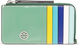 Colour-Block Zipped Card Holder