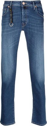 Blue Cotton Blend Jeans