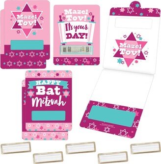 Big Dot Of Happiness Pink Bat Mitzvah Diy Assorted Girl Cash Holder Gift Funny Money Cards 6 Ct