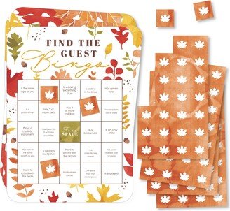 Big Dot Of Happiness Fall Foliage Bride Find the Guest Bingo Cards Autumn Leaves Bingo Game 18 Ct