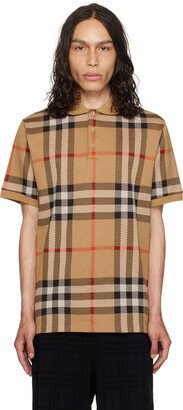 Beige Check Polo