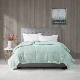 Gracie Mills Windom Microfiber Down Alternative Stain Resistant Blanket, Seafoam - King