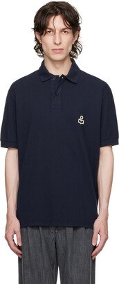 Navy Embroidered Polo