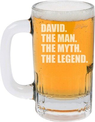 The Man Myth Legend Beer Mug Glass Stein Custom Personalized Engraved Gift