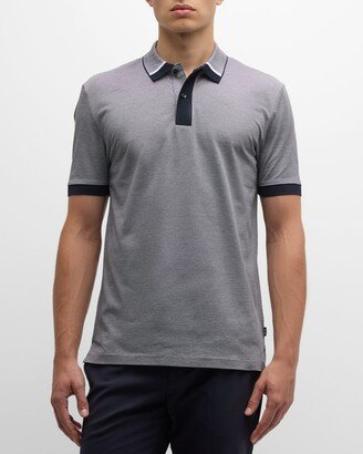 Men's Micro-Patterned Polo Shirt