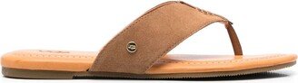 Carey suede flip flops