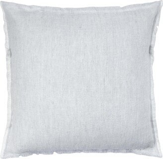 Anaya Home Light Grey Crossdye Linen Down Alternative Euro Pillow