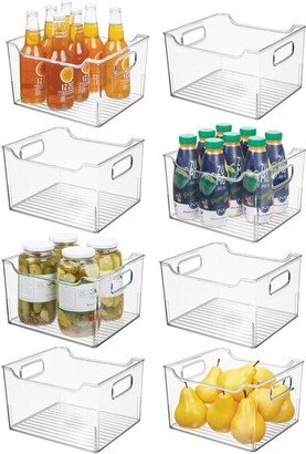 mDesign Plastic Kitchen Pantry/Cabinet Storage Bin w/Handles - 8 Pack