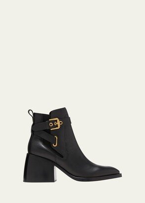 Averi Leather Buckle Ankle Boots