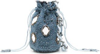 Mimi bead-embellished bucket bag