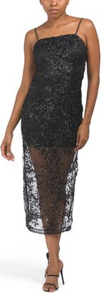 TJMAXX Sequin Embroidered Camisole Slip Dress For Women