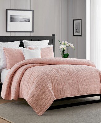 Enzyme Washed Crinkle Quilt Set - Twin/Twin Xl