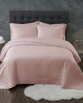 Truly Calm Antimicrobial Blush 3Pc Quilt Set