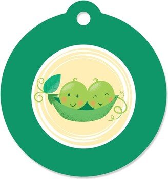 Big Dot of Happiness Double the Fun - Twins Two Peas in a Pod - Baby Shower or First Birthday Party Favor Gift Tags (Set of 20)