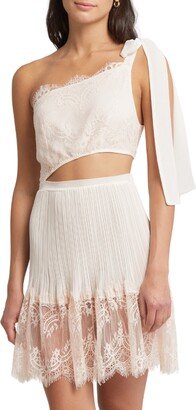 Anniversary Lace Cutout One-Shoulder Chemise