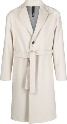 Cisternino belted single-breasted coat