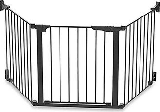 ConfigureGate 3 Piece Wall Mounted Magnet Locking Baby Safety Gate, Black - 18.61