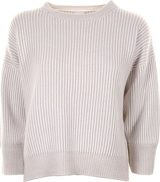 Striped Cashmere Crew Neck Sweater