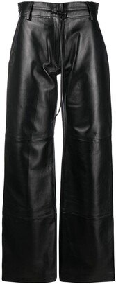 Carla high-waisted leather pants