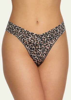 Leopard-Print Original-Rise Lace Thong