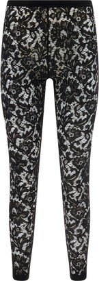 Laced Elastic Waistband Leggings