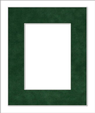 PosterPalooza 6x9 Mat Bevel Cut for 4x6 Photos - Acid Free Green Suede Precut Matboard - For Pictures, Photos, Framing