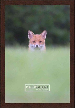 PosterPalooza 6x12 Traditional Mahogany Complete Wood Picture Frame with UV Acrylic, Foam Board Backing, & Hardware