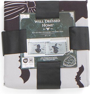 TJMAXX 2Pk Mr And Mrs Halloween Pillowcase Set