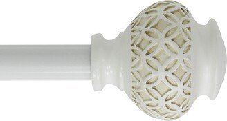 Kings Adjustable Single Curtain Rod 28 to 48-White