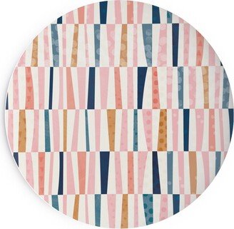 Salad Plates: Patchwork Stripes - Multi Salad Plate, Multicolor